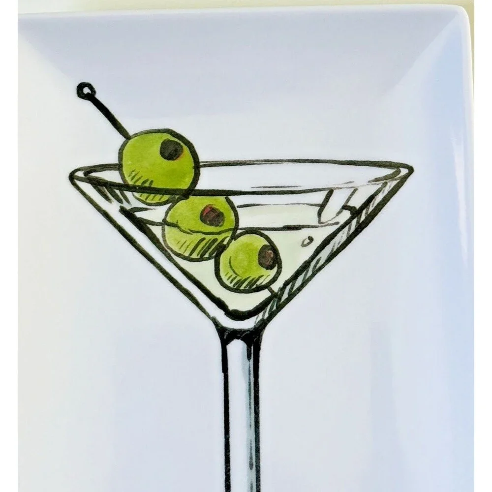 Martini Melamine Appetizer Plates 8x5